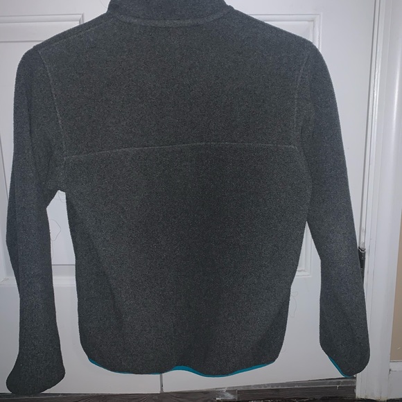 Patagonia Synchilla Pullover Fleece Gray and Turquoise - Picture 3 of 5